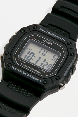 casio watch illuminator black