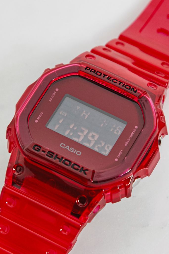 Casio G Shock Dw5600 Translucent Red Watch Urban Outfitters Uk 5801