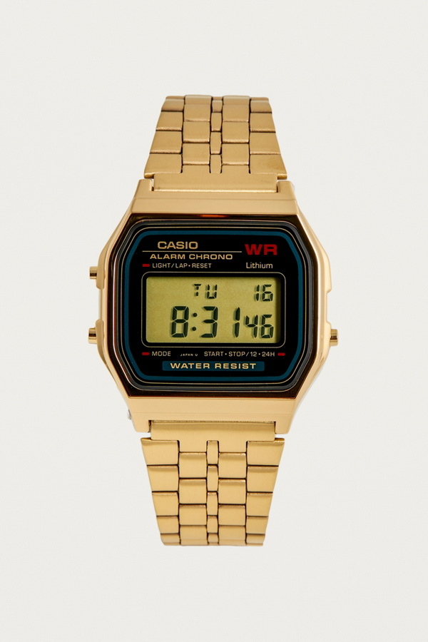 Casio WR Digital Vintage Gold Watch Urban Outfitters UK