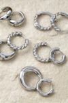 Thumbnail View 2: Silence + Noise Silver Hoop Earrings 5-Pack