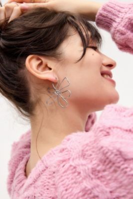 Silence + Noise Metal Petal Flower Earrings