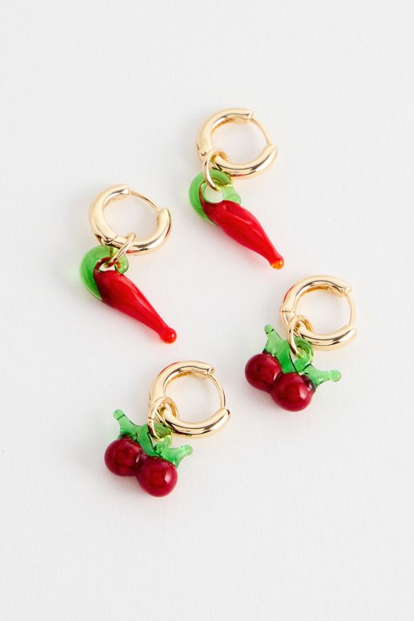 Vista de diapositivas: 1: Aretes Cherry & Chilli Paquete de 2