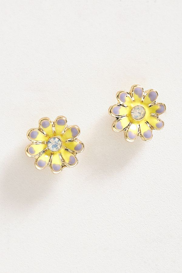 Daisy Enamel Stud Earrings | Urban Outfitters UK