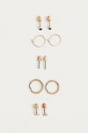 Gold Stud and Hoop Earring Pack