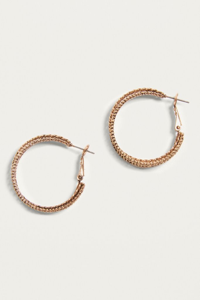 Vintage Inspired Triple Twist Hoop Earrings Urban Outfitters UK