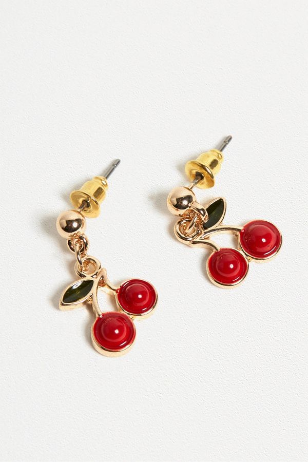 Cherry Enamel Earrings Urban Outfitters UK