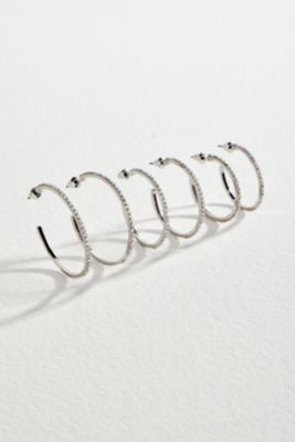 UO Skinny Hoop Earrings 3-Pack