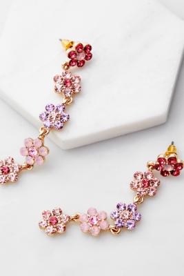Crystal Floral Drop Earrings | Urban Outfitters UK