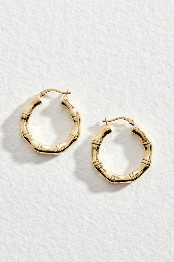 Slide View: 1: Seol + Gold Chucky Bamboo Hoops