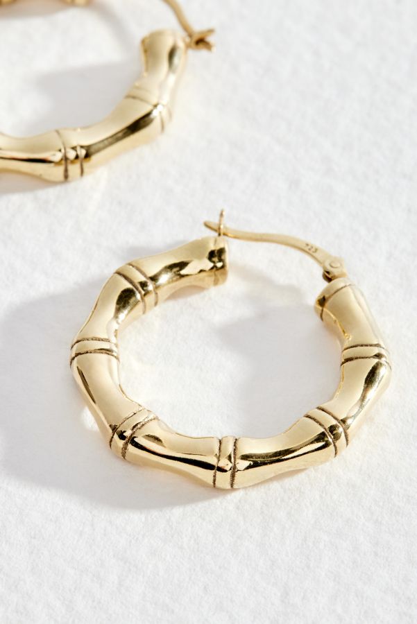 Slide View: 2: Seol + Gold Chucky Bamboo Hoops