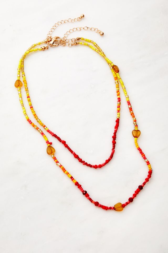 Beaded Multilayer Necklace | Urban Outfitters UK