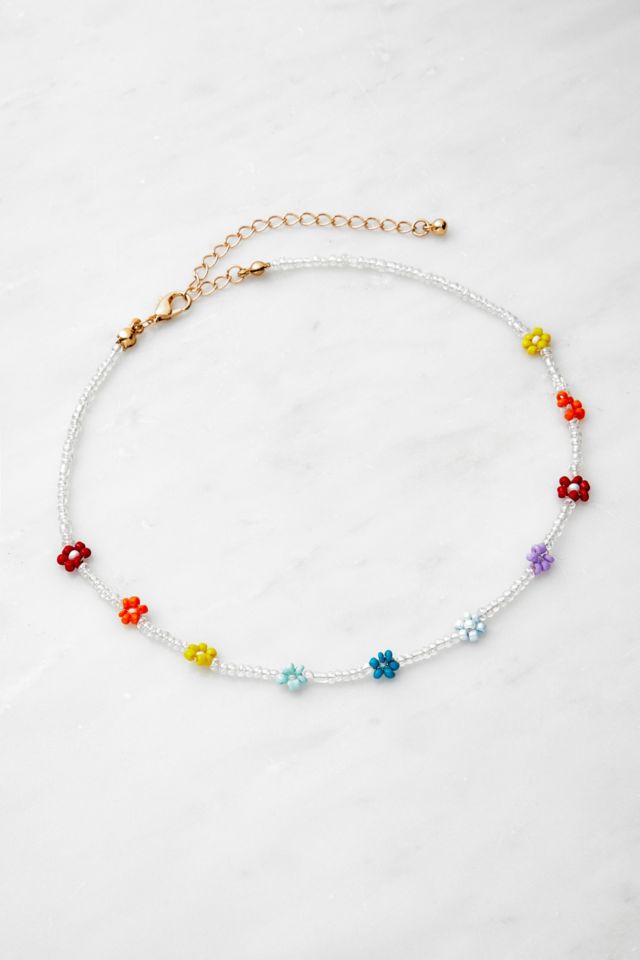 Floral Bead Choker Necklace | Urban Outfitters UK