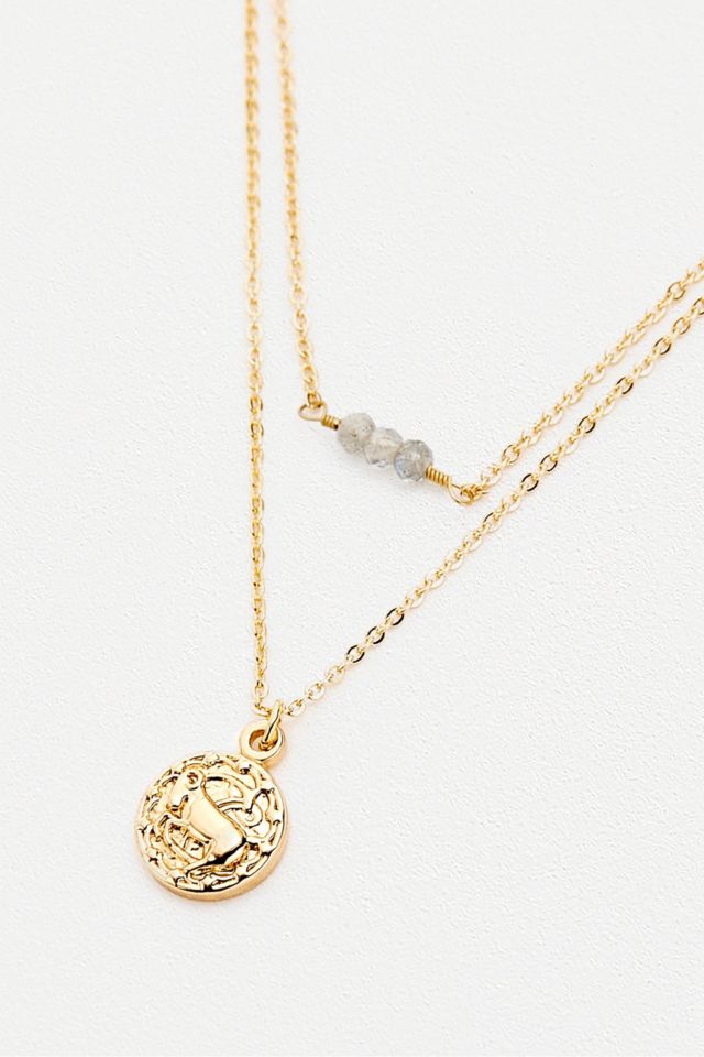 Capricorn Zodiac Sign Gold Necklace | Urban Outfitters UK