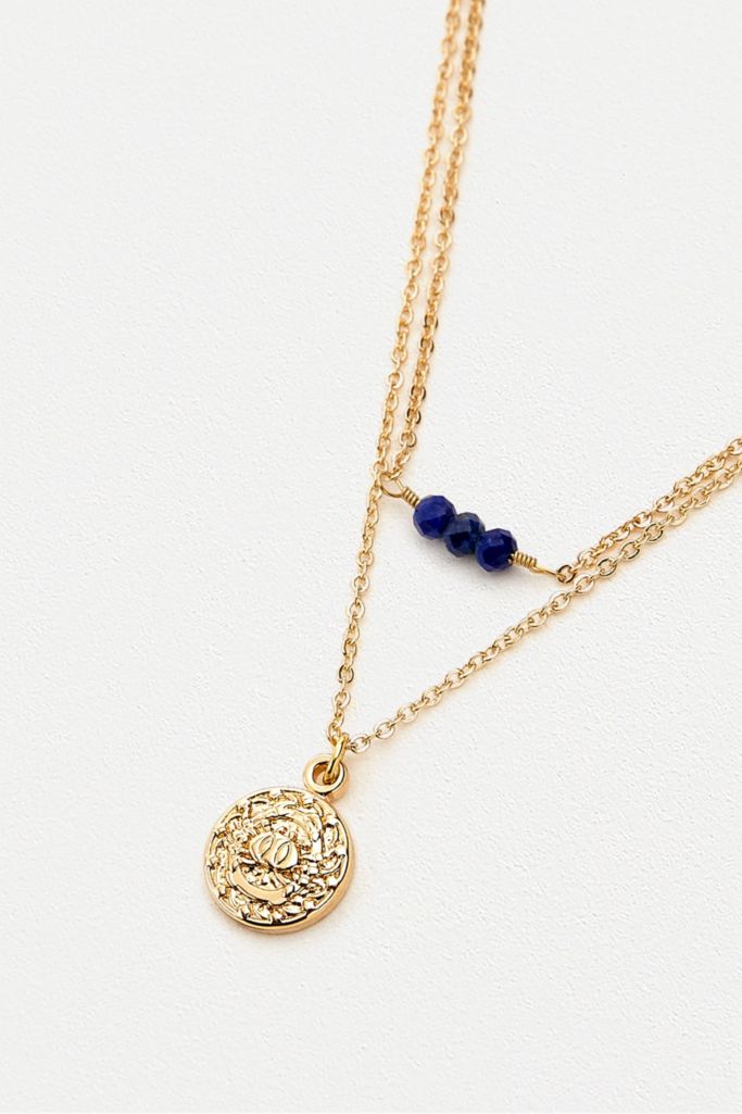 Cancer Zodiac Sign Gold Necklace Urban Outfitters Uk