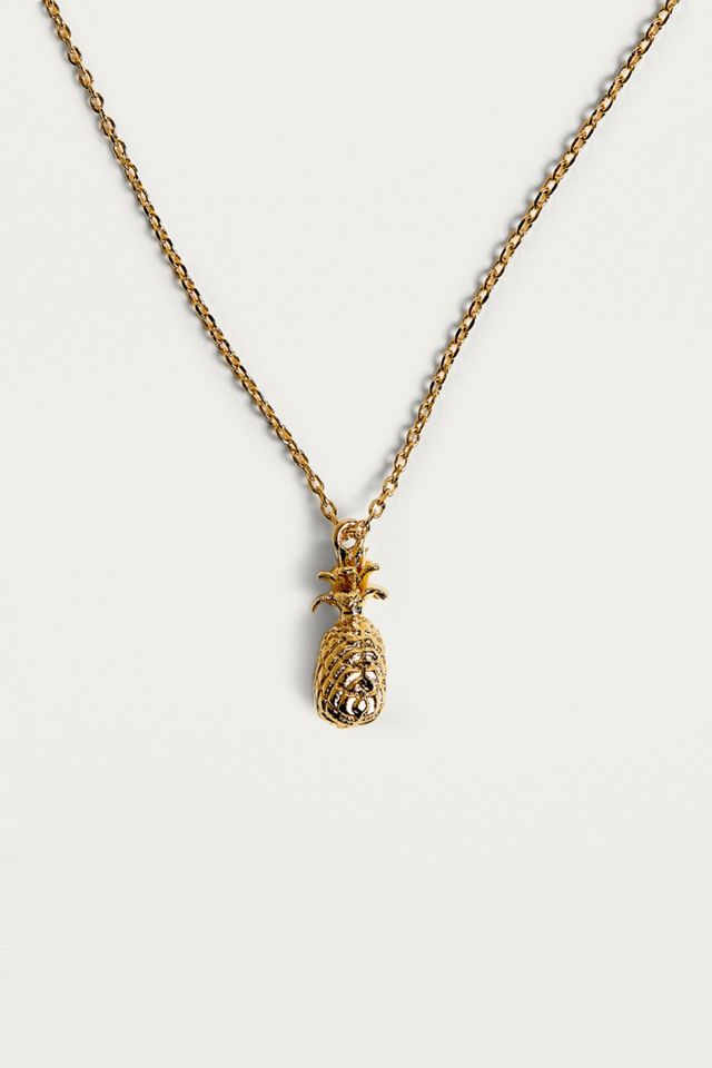 Estella Bartlett Gold Plated Pineapple Necklace Urban Outfitters UK