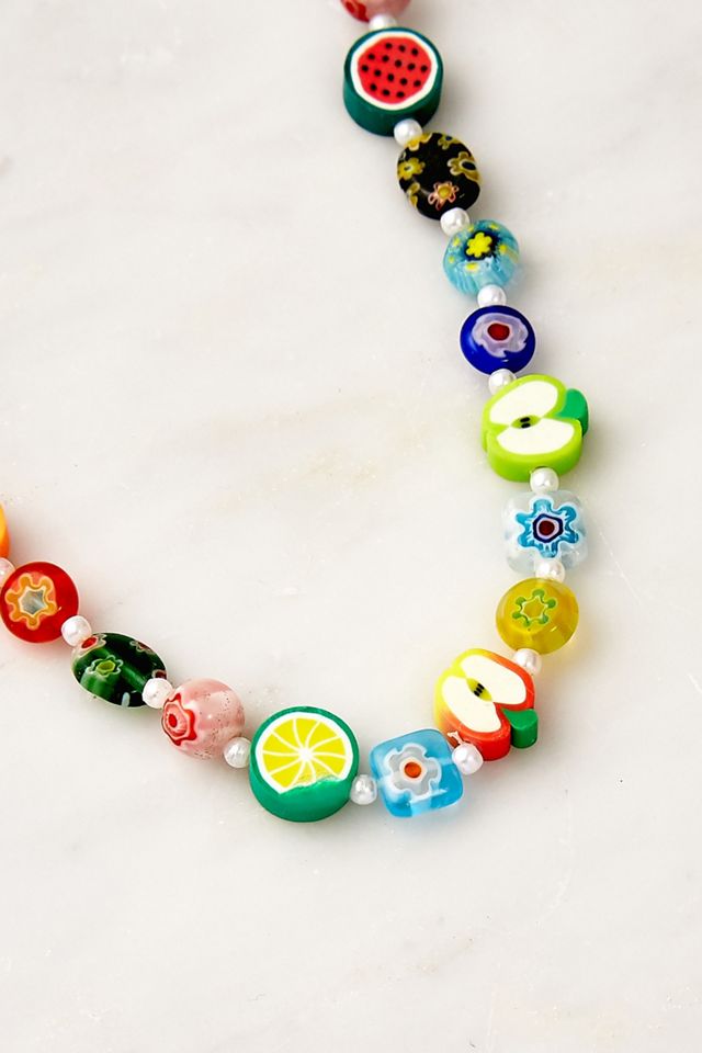 Novelty Bead Choker Necklace Urban Outfitters UK