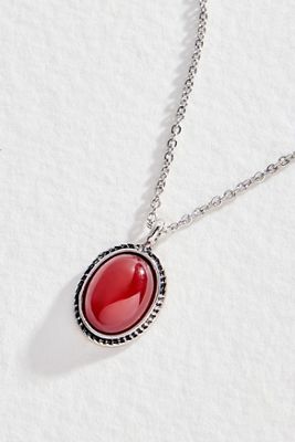 UO Amber Stone Pendant Necklace