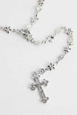 Silence + Noise Petal Link Cross Lariat Necklace