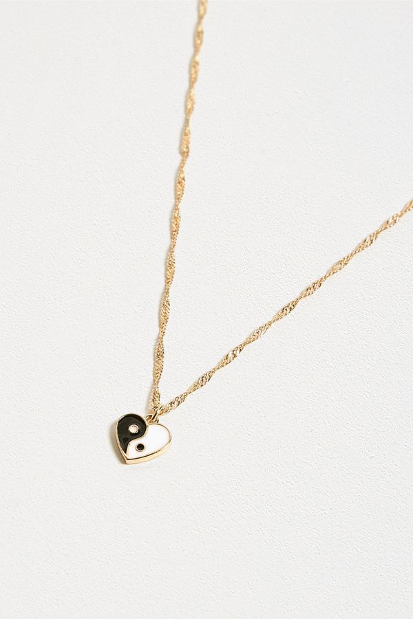 Yin Yang Heart Pendant Necklace Urban Outfitters UK
