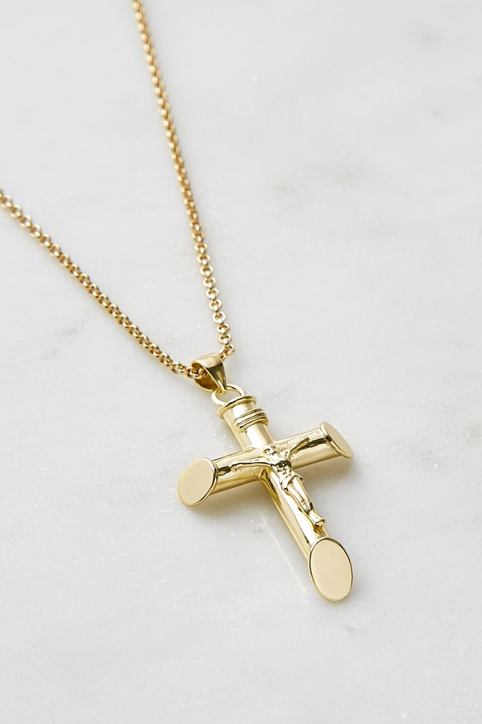 Serge DeNimes Cross GoldPlated Necklace Urban Outfitters UK