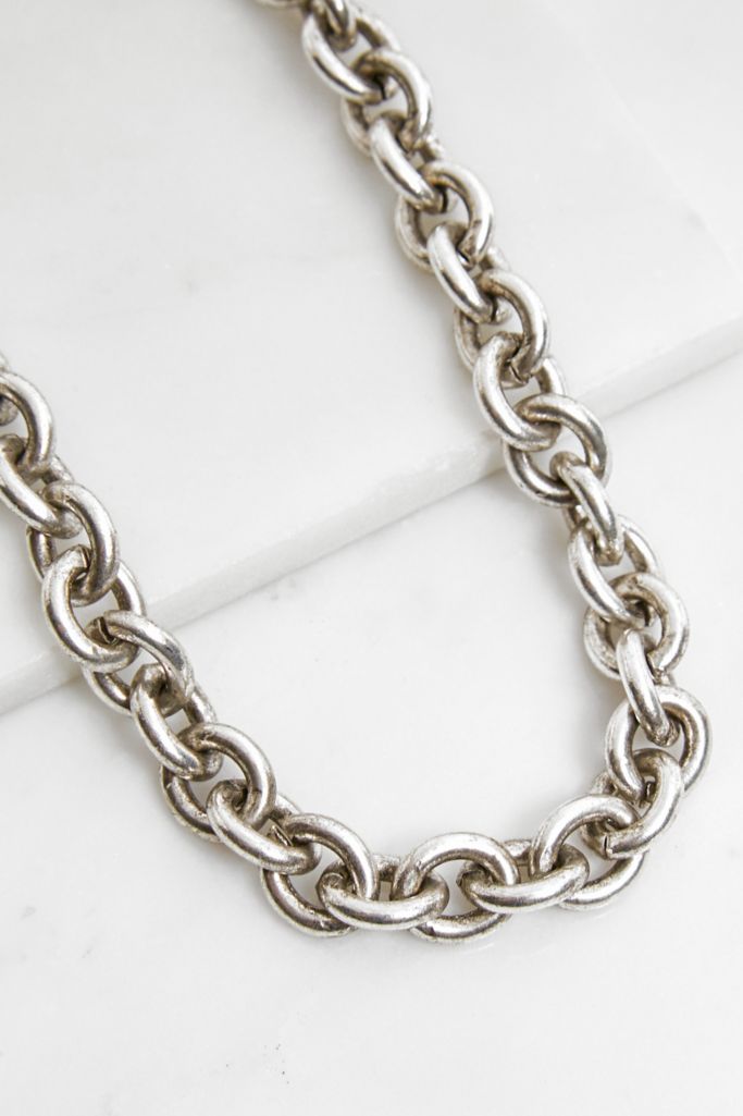 Chunky T Bar Chain Necklace Urban Outfitters Uk