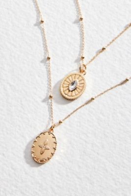 UO Oval Pendant Necklace 2-Pack