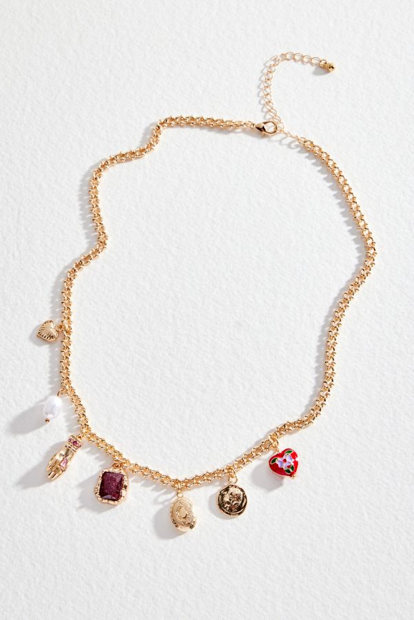 Slide View: 3: UO Multi-Charm Gem Necklace