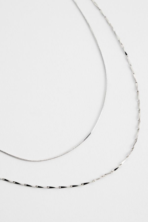 Slide View: 1: Silence + Noise Twist Chain Necklace 2-Pack