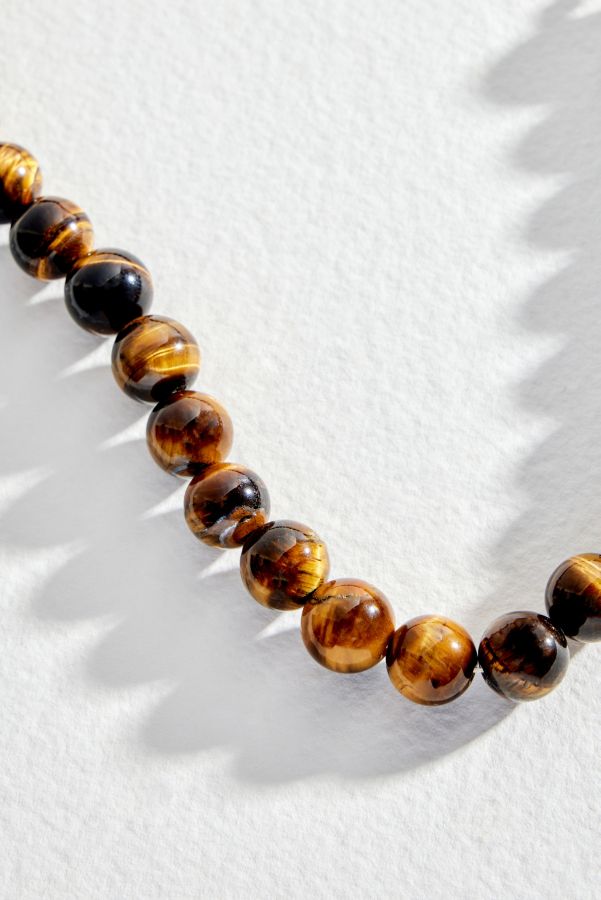 Slide View: 3: Silence + Noise Chunky Wood Bead Choker Necklace