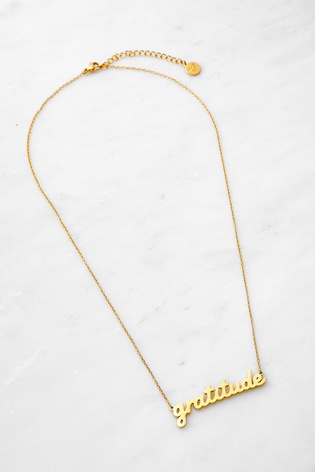 Hoops + Chains LDN 18kt GoldPlated Grattitude Chain Necklace Urban