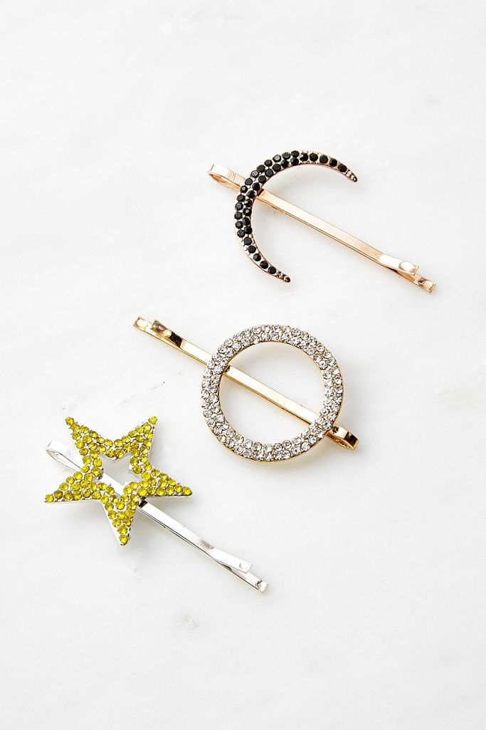 Celestial Rhinestone Hair Clip Set Urban Outfitters UK