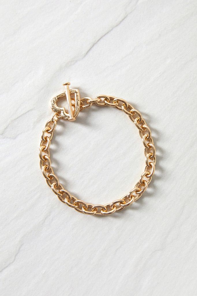 Heart Toggle Bracelet Urban Outfitters UK