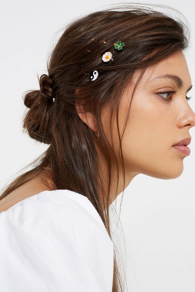 Enamel '90s Hair Clip Set Urban Outfitters UK