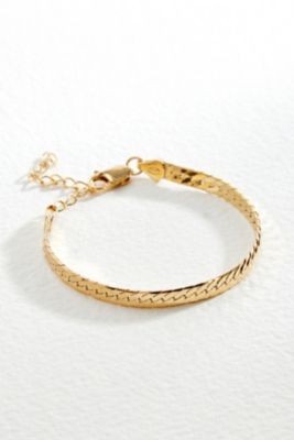 Seol + Gold Chunky Schlangen Ketten Armband