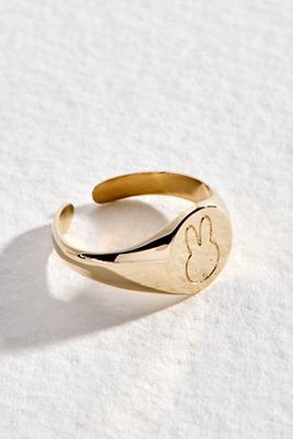 Miffy 18ct Gold Plated Signet Ring