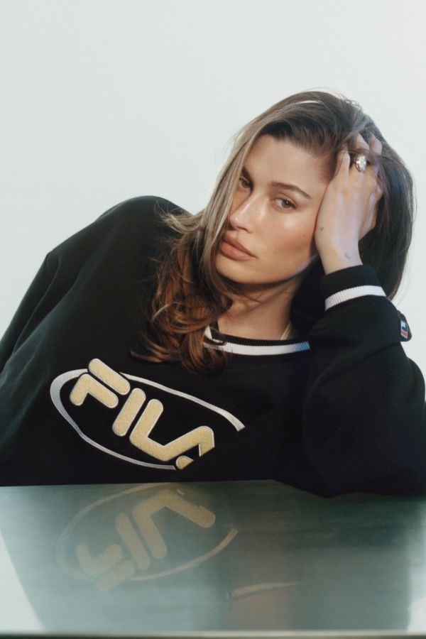 Slide View: 1: FILA x HAILEY Pull à col en V noir