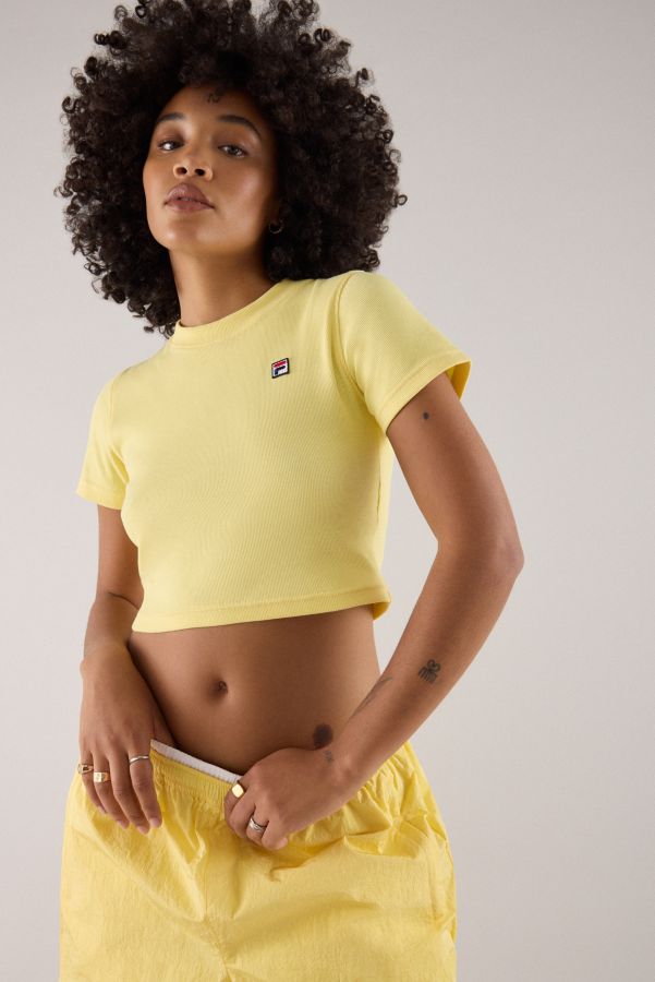 Slide View: 1: FILA x HAILEY Yellow Baby T-Shirt