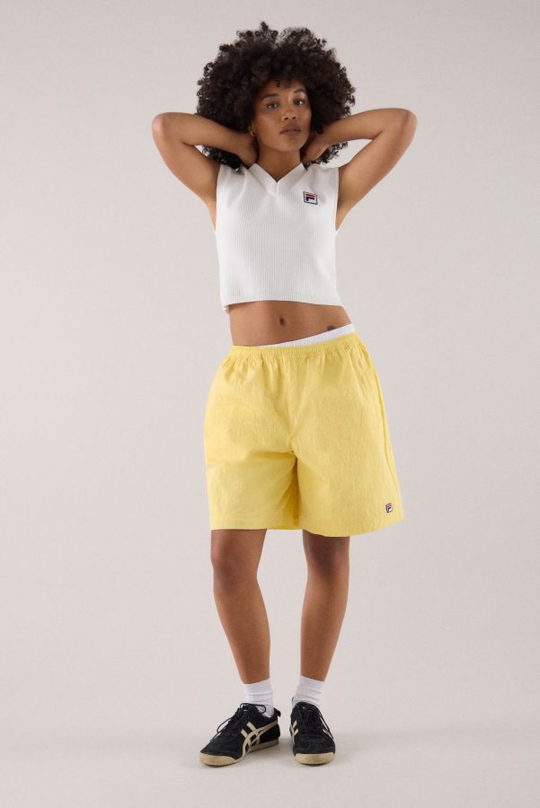 Slide View: 3: Short jaune plissé FILA x HAILEY