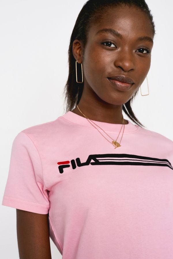 FILA Kristen Pink T-Shirt | Urban Outfitters UK