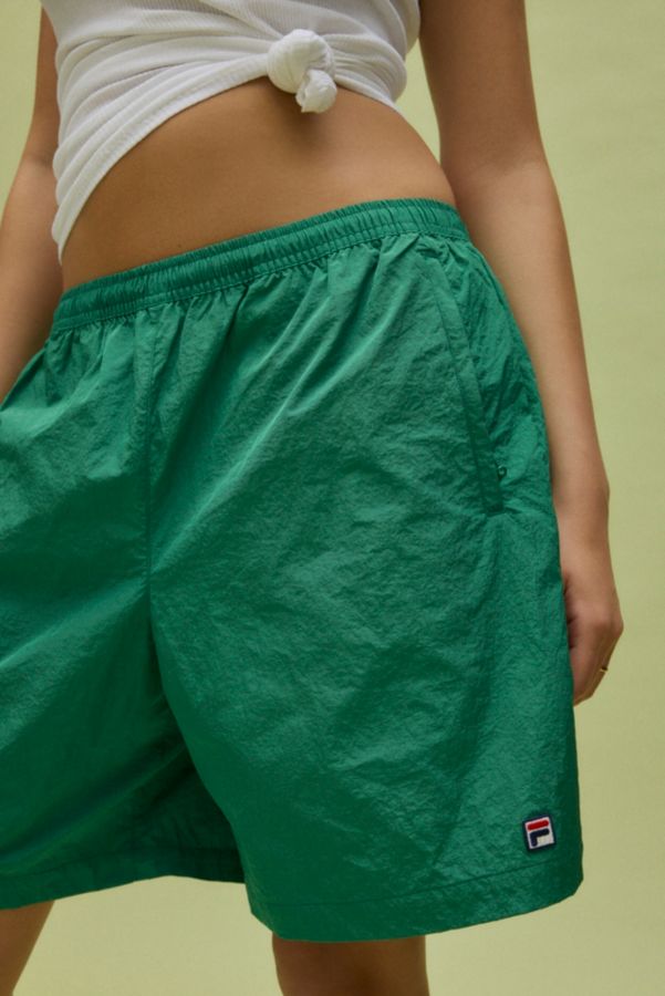 Slide View: 3: FILA x HAILEY Green Crinkle Shorts