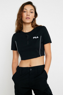 fila zip crop top