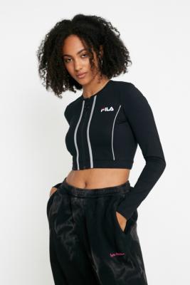 fila zip crop top