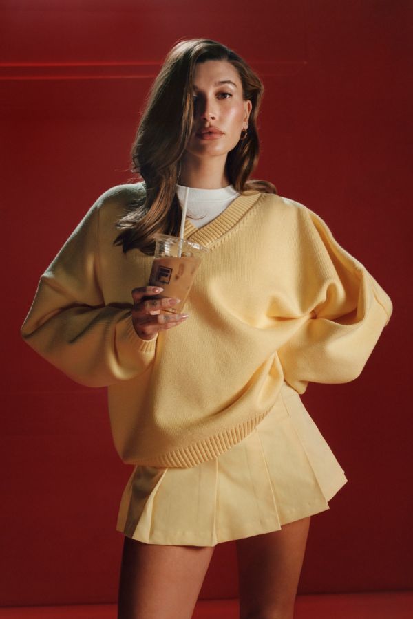 Vista diapositiva: 1: Maglione in Maglia FILA x HAILEY Giallo