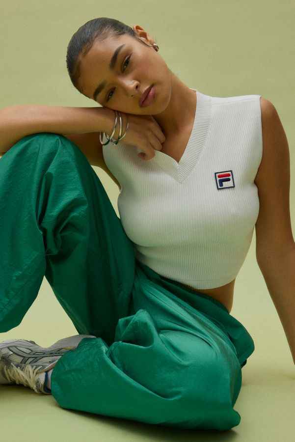 Slide View: 1: FILA x HAILEY Débardeur Blanc Bébé