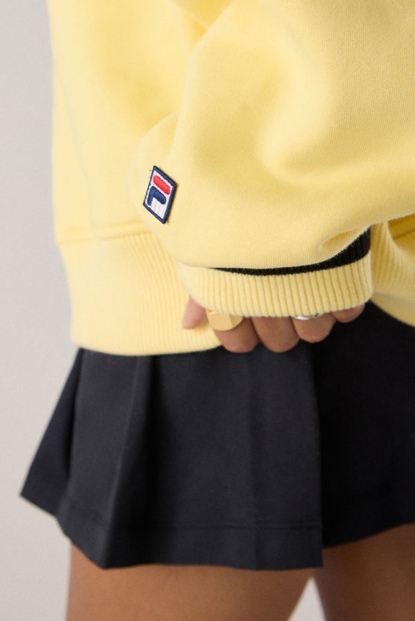 Slide View: 4: FILA x HAILEY Yellow V-Neck Pullover