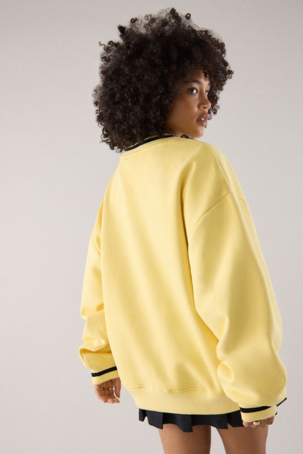 Slide View: 5: FILA x HAILEY Yellow V-Neck Pullover