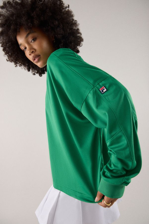 Slide View: 4: FILA x HAILEY Green Airtex Top