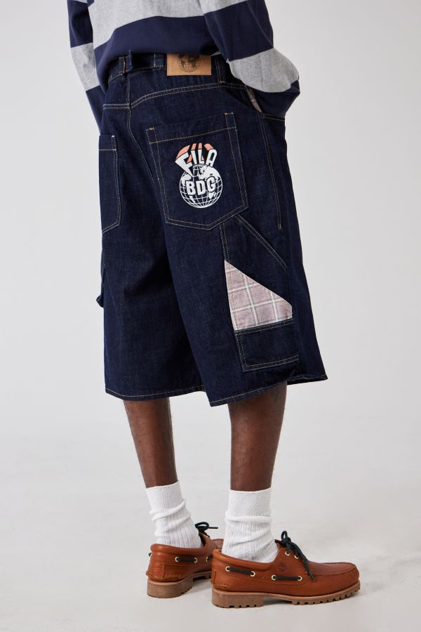 Slide View: 6: Shorts en denim foncé Fila x BDG