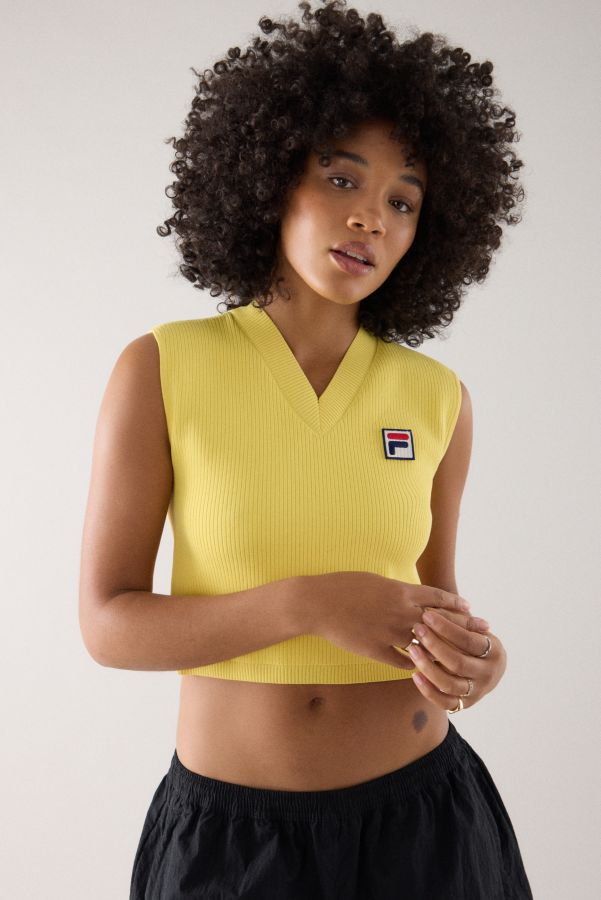 Slide View: 1: FILA x HAILEY Débardeur Bébé Jaune