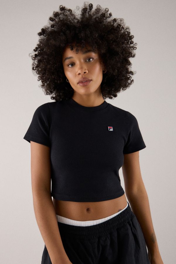 Slide View: 2: FILA x HAILEY Black Baby T-Shirt